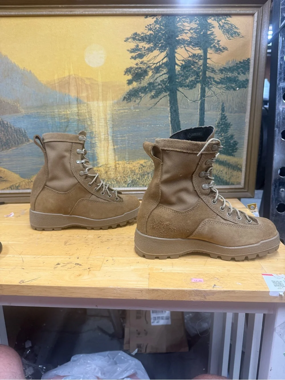McRae Tan Suede Rugged Lace-Up Boots Gore Tex flight & Combat veh crew use Sz 5W